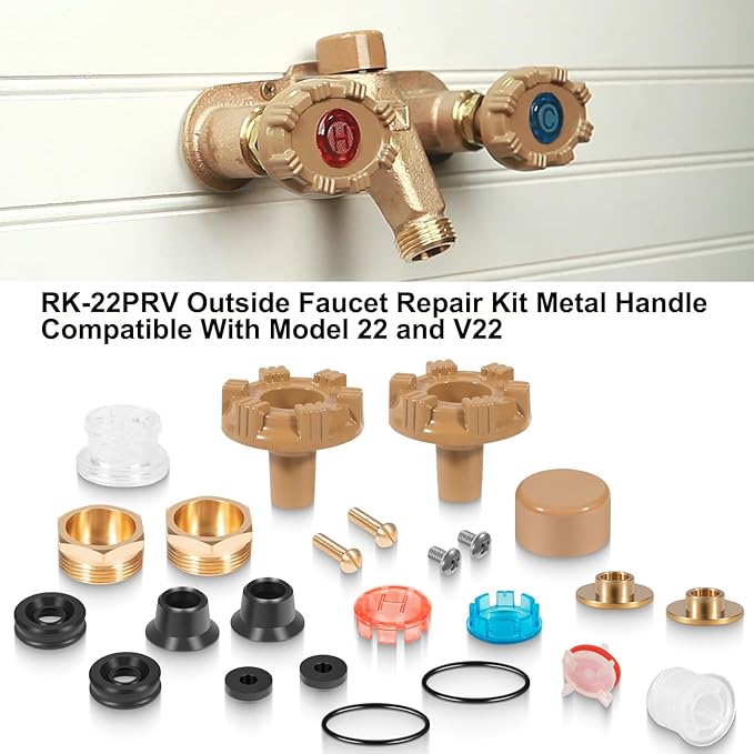 RK-22PRV Repair Kit Metal Handle,Outside Faucet,Compatible with Woodford Model 22, Model V22