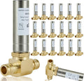 Water Hammer Arrestor,1/2Inch Stainless Steel Tee Water Arrestor,Pex-A Expansion Connection(20PACK,Stainless Steel Arrestor)(HAMMER009-20Pack)