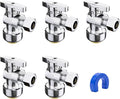 VINTEX 5-Pack Angle Stop Valve,1/2" Ptc x 3/8" OD Compression Angle Shut Off Valve, 1/2 Inch Ptc x 3/8 Inch OD Compression Water Shut Off Valve, PEX, Copper, Cpvc
