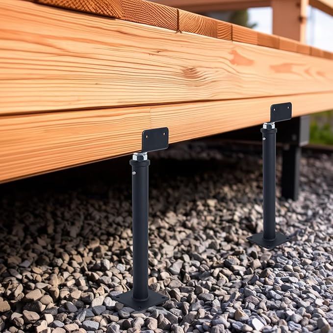 4 Pack U-Shaped Floor Jack, Heavy Duty Adjustable Steel Telepost with U-Head for 4x2, 4x4, 4x6 Joists, 15-19 Inch Adjustment Range, Screw Jack Post for Beam Support & Leveling