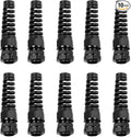Cable Glands PG11 Nylon Cable Gland Waterproof joints with Strain Relief for 5mm-10mm Dia Wire, 10Pcs Suitable for Various Electrical