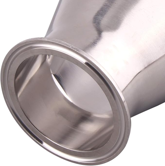 DERNORD Sanitary Fitting Reducer Fitting SUS304 Tri Clamp Ferrule Style 4" Tube OD to 2-1/2" Tube OD