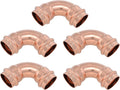 SharkBite 1 x 1 Inch 90 Degree Elbow, Copper Press Plumbing Fitting, Pack of 5, UPR260X5