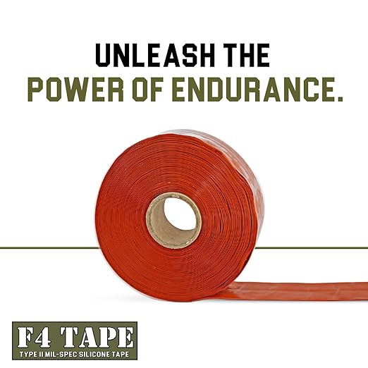 Bond It F4 Emergency Self-Fusing Silicone Tape, Repair Plumbing Pipe & Radiator Hose Leak, Electrical Insulation, Permanent Bonding, Waterproof, 1" x 36' x 20mil, Red