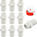 Boltigen 10Pcs 3/4 Inch PVC Pipe Fitting Hex Nipple, 3/4 NPT X 3/4 GHT Garden Hose Adapter, Sch40 PVC Coupling Adaptor Connector