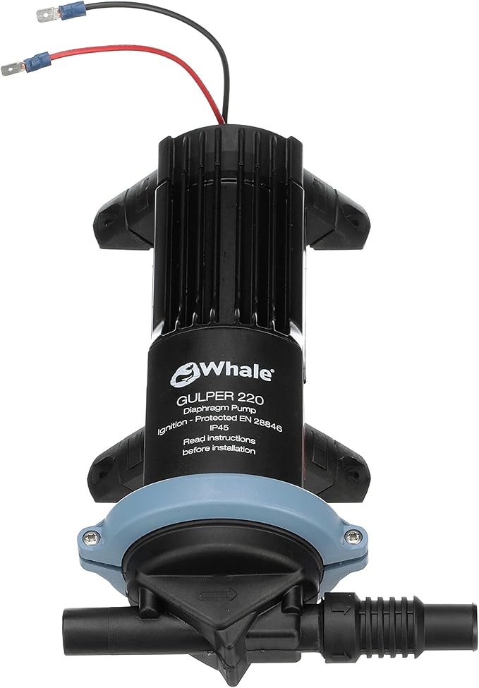 Whale Gulper 220 Graywater Pump - Manages Gray Waste in Boats & RV - 3.5 GPM Flow Rate - 12V/24V