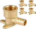 PEX Fitting 3/4" Drop Ear Elbow,5Pack Pex 3/4 Inch x 3/4 Inch Female NPT Drop Ear Elbow,PEX F1807 Crimp Brass Fittings(PEX1807169-5Pack)