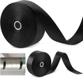 Frienda 2 Rolls Duct Strap Duct Support Webbing Wide Webbing Strap Support Belt Heavy Duty(400 ft X 1.97 Inch,Black)