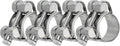 PATIKIL 23-25mm T-Bolt Hose Clamp, 4 Pack Intercooler Pipe Tube Clamps 304 Stainless Steel Radiator Hose Clamp for 0.91"-0.98" Pipe