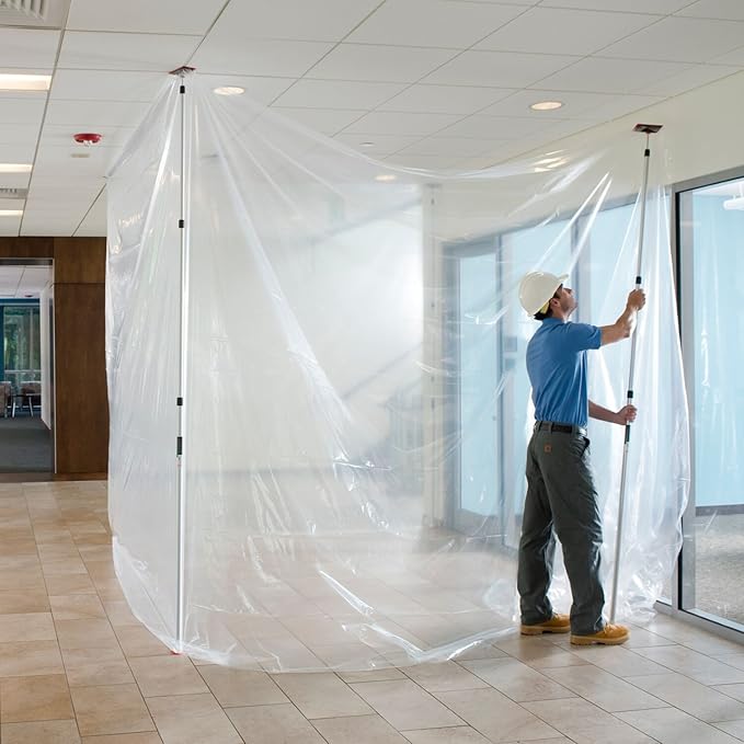 ZipWall SLP6-PK2 12' Loaded Poles for Dust Barriers, 12 Pack