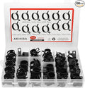 AKIHISA 100 Pcs 20-27mm Spring Hose Clamp, Spring steel 65Mn Fuel Hose Clamp, 8 sizes for Silicone Vacuum Fuel Oil Hose Line Clamps