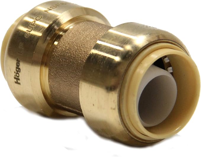 (Pack of 10) EFIELD 3/4 Inch Straight Coupling Push-Fit Fitting to Connect Pex, Copper, CPVC with a Disconnect Clip,(PF008)