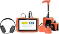 PQWT L7000 Underground Water Leak Detectors Indoor Outdoor Wall Water Pipe Detector Machine Multi Sensor Acoustic Pipeline Leakage Detection Kit Noise Reduction Headphone Smart Touchscreen Carry Case