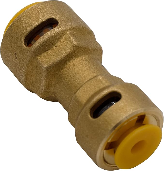 Supplying Demand SB1 3/8 x 1/4 Inch Reducer Quick Connect HVAC Brass Coupling Fitting