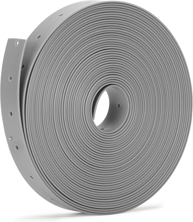 Plastic Hanger Strap 3/4 Inch x 30 FT Reinforced Flexible Hanger Strap for Pipe & Ducts Securing in Plumbing & HVAC, Gray