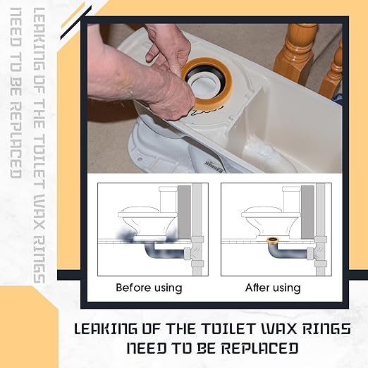 Marsui 60 Pcs Toilet Wax Ring Kit Include Retainer Washers and Thick Flange Closet Bolts Bolt Cap Fits 3" and 4" Waste Lines for Toilet Gas Odor Watertight Sealing(Regular Version,1 Inch)