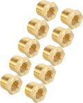 Pack of 1, 1/2" Male NPT to 1/4" FeMale NPT Solid Brass Hex Bushing, Hose Fittings Adapter Threaded Reducer Heavy Duty for Pipe Leak Repair, Bathroom Remodel, Compression