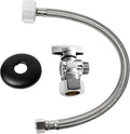 Toilet Connector Plumbing kit，Complete Toilet Set Valve, 1/2 inch NOM Inlet x 3/8 inch OD Compression Outlet Angle Shut Off