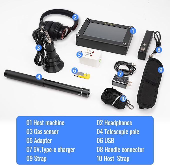 TYM-4A Professional Water Leak Detector - H₂/N₂ Tracer Technology for Micro-Leaks in Pressurized Water Lines
