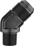 EVIL ENERGY 10AN Male Flare to 3/8" NPT Pipe 45 Degree Fitting Adapter Aluminum Black