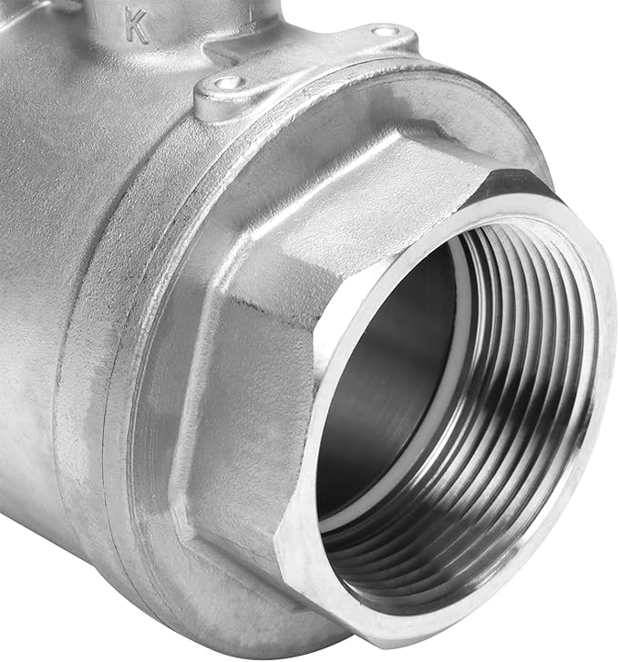 DERNORD Full Port Ball Valve Stainless Steel 304 Heavy Duty for Water, Oil, and Gas with Blue Locking Handles (2.5" NPT)