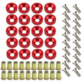 20-Piece Engine Dress up Kit: Aluminum Washers, Bolts & Rivet Nuts (Red)