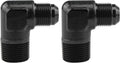 EVIL ENERGY 10AN to 3/4" NPT Male 90 Degree Fitting Adapter Aluminum 2PCS