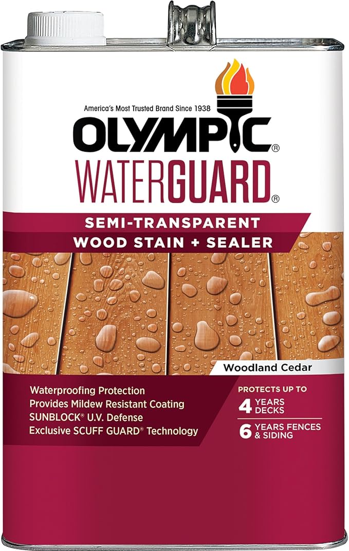 Olympic WaterGuard 1 gal. Woodland Cedar Semi-Transparent Wood Stain and Sealer