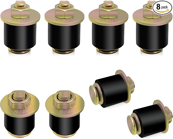 7/8" Expansion Rubber Freeze Plugs 8PCS Automotive Engine Expandable Freeze Rubber Plugs Fit Hole: 7/8" - 1" (22 mm - 25 mm)