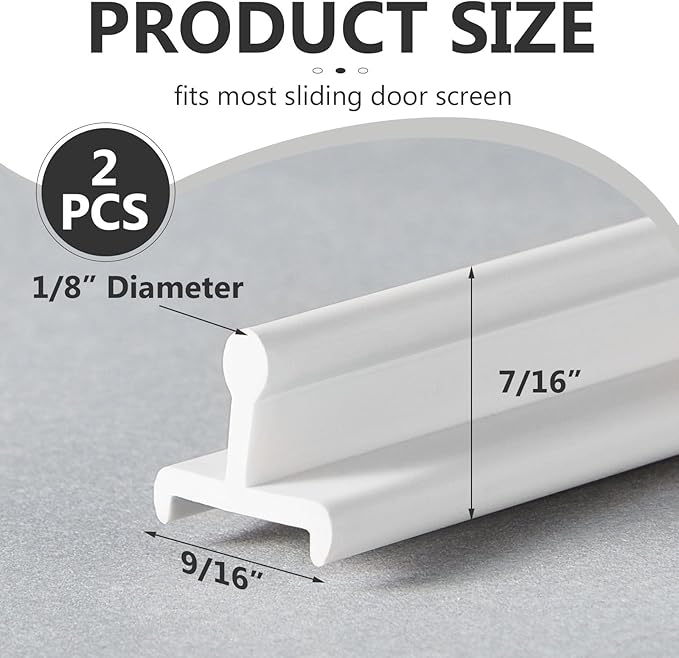 2 Pcs Sliding Screen Door Replacement Track 72 Inch Vinyl Bottom Track Sliding Door Screen Replacement Rail