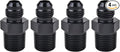EVIL ENERGY 6AN Male Flare to 3/8" NPT Pipe Fitting Adapter Aluminum Straight Black 4PCS