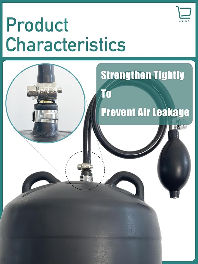 Inflatable Pipe Plug Balloon for Sealing and Testing of Sewer Pipes, Plumbing Pressure Bladder with Air Pump - Plumbing Test Ball for Sewer Test, Water Shut Off & Temporary Blocking (4P Inch)