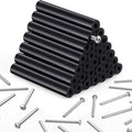 64 Pieces Electrical Outlet Spacers Electrical Outlet Box Extender Kit Includes 16 Pcs 3 Inch Switch and 48 Pcs 1-1/2 Inch 6-32 Thread Flat Head Device Mounting Long Screws (Black)
