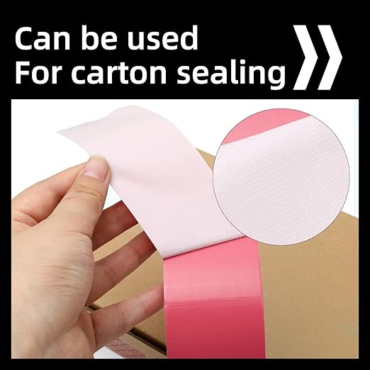 ROSEUP 2 Pack Duct Tape Heavy Duty,7.5 Mil Thickness,2 Inches x 30 Yards,Flexible,No Residue,Waterproof and Tear by Hand,Multi-Use for Indoor & Outdoor, Pink