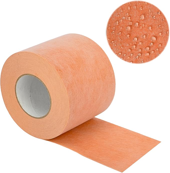 Waterproof Membrane for Shower 5 Inch X 100Ft Waterproofing and Uncoupling Membrane 19.7 Mils Thickness Waterproof Underlayment for Shower Tile Flooring