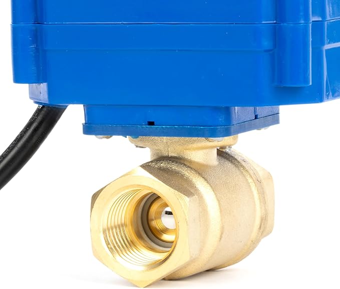 U.S. Solid 1/2" NPT Motorized Ball Valve with US Plug 110VAC Brass Electrical Ball Valve,Auto Return, Normally Closed, IP65
