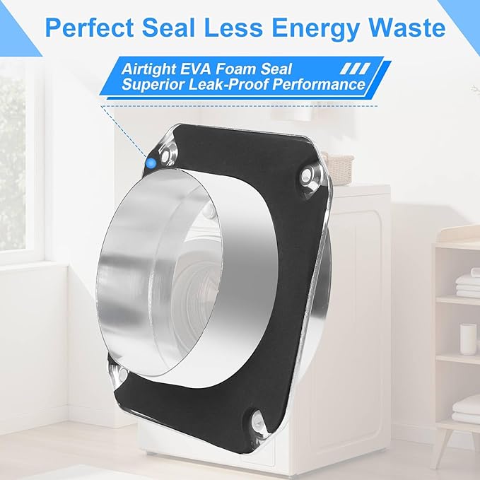 Magnetic Dryer Vent Connector Kit DV180 Aluminum Alloy Shell Magnetic Dryer Vent Easy to Clean, Includes 3.3ft Long Dryer Vent Hose & 2 Clamps