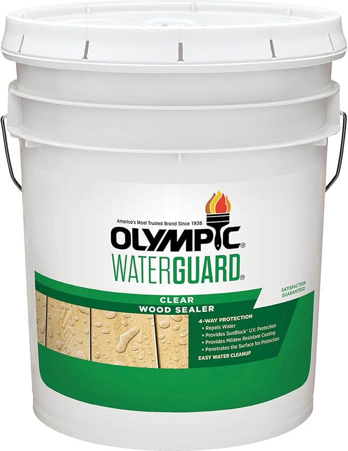 Olympic WaterGuard 5 gal. Clear Exterior Waterproofing Wood Sealer