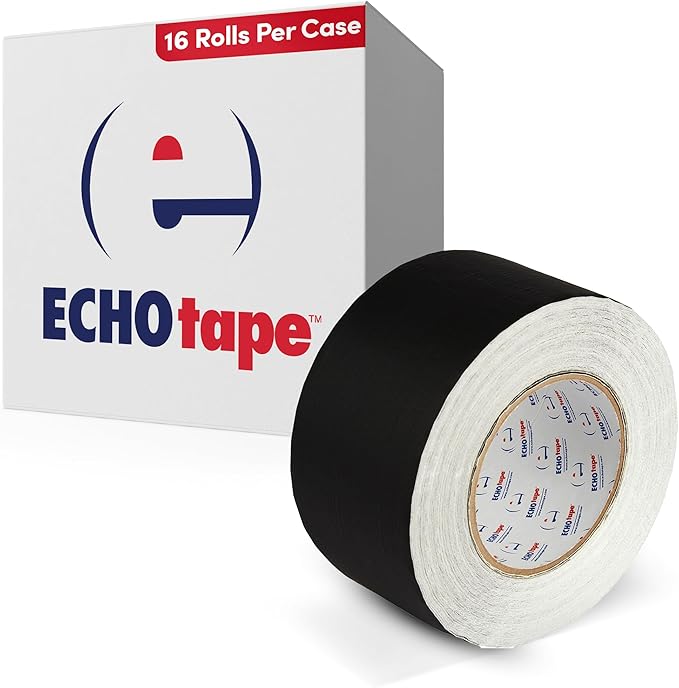 ECHOtape FS-G7731 | All Weather Lamtec WMP-VR Facing Tape | Metal Building Insulation Tape | Black Seam and Repair Adhesive | Cold Weather Adhesive | Contractor Tools | 2.83in x 50yd | Case of 16