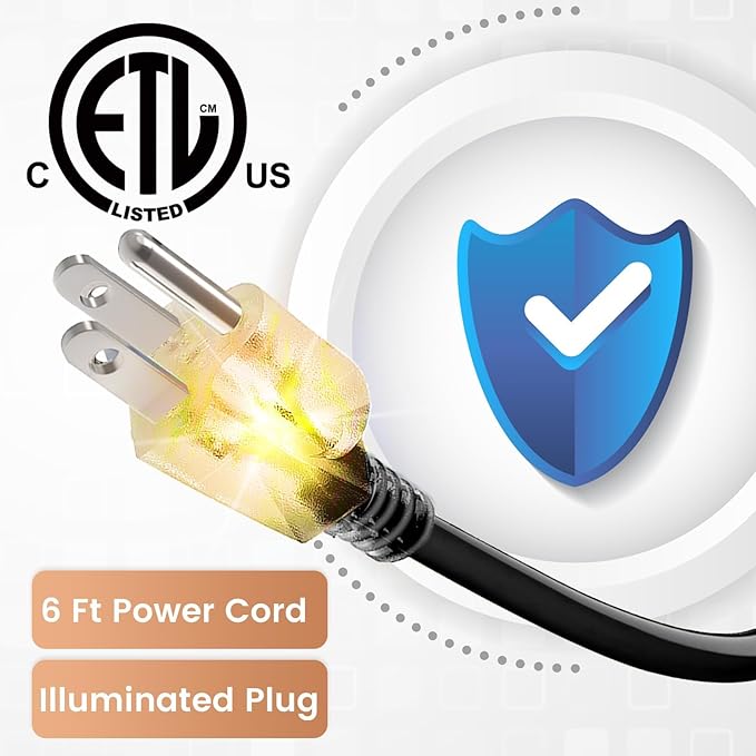 85 FT Heat Tape for Water Pipes Freeze Protection with Thermostat, Electric Heat Trace Pipe Heating Cable Energy-Saving 120V 7W/FT