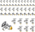 50-Pack Foskan Push Fit Angle Stop Valve,1/4 Turn Shut off Valve 1/2" Push Fit x 3/8" OD,Chrome Plated Brass