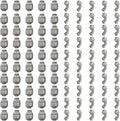 Conduit Connectors, 3/4 Inch Liquid Tight Connector NPT Non-Metallic for PVC Electrical Flexible Conduit Fittings, 50 Straight and 50 Angle 90 Degree, UL Listed, Grey (100-Pack)