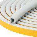 19.7Feet D-type Weather Stripping Door Seal, Self-Adhesive Seals for Door Window Gap, Soundproofing, Insulation Strip, Door Sealers for Door Frame (Gray), D14-12