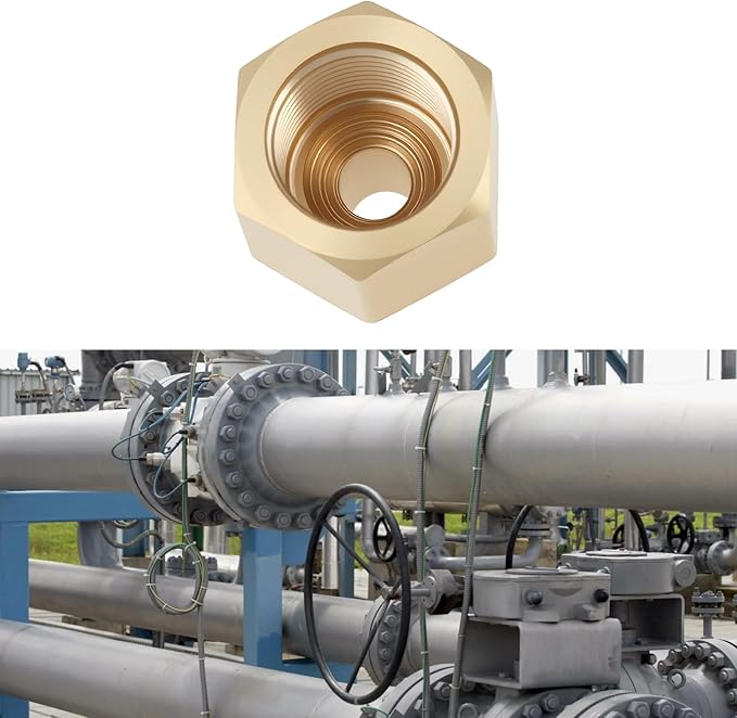 Brass Union Adapter M10x1.0 Male to M12x1.0 Female for Pipeline Connection