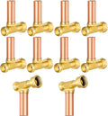Water Hammer Arrestor,3/4 Inch Swivel FHT x 3/4 Inch MHT Copper Water Arrestor for Washing Machine Connection(10PACK, Straight Copper Arrestor)