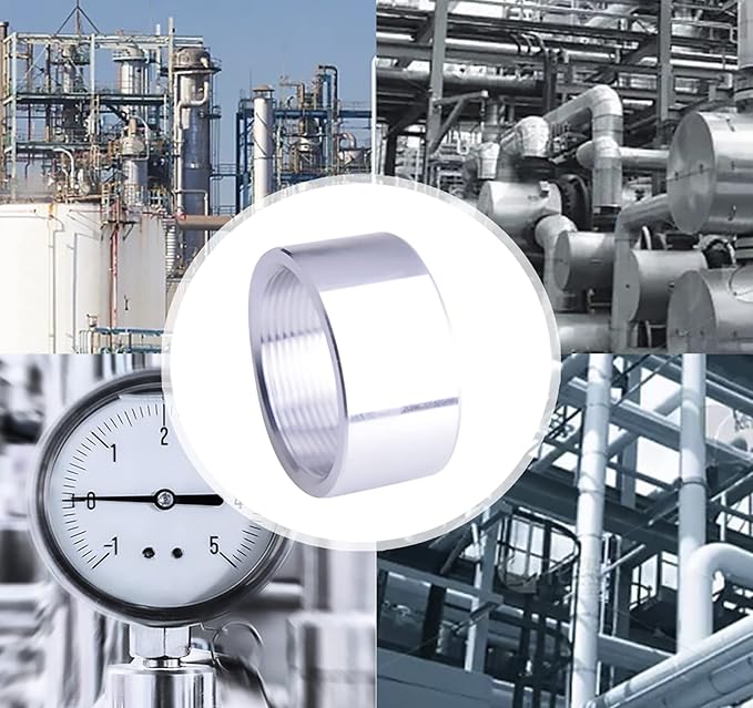 Aluminum 2 Inch NPT Female Thread Weld On Pipe Fitting Bung 2" NPT Female Pipe Coupling 2Pcs
