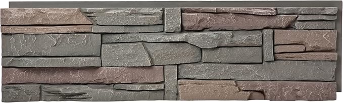 GenStone Faux Stacked Stone Panel 41" x 11.25" in Keystone Color for Do It Yourself Friendly Home Improvement Projects