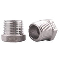 Stainless Steel Reducer Hex Flush Bushing, 1/2" NPT Male 1/8" NPT Female,Reducing Adapter Cast Pipe Fitting (pack of 2)