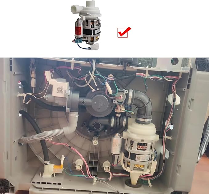 【2026 UPGRADED】DD82-01589A DD82-01380A Dishwasher Circulation Pump for Samsung DW80R2031 – YXW50-2F-3 120V~127V 60Hz, High-Pressure Water Flow & Quiet Operation