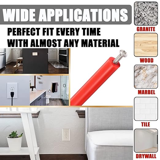 Electrical Outlet Box Extender Kit，Electrical Outlet Spacers, 60 Pack Electric Box Receptacle Extender Kit Include 30 Pieces Round Switch Spacers and 30 Screws for Fixing Outlets